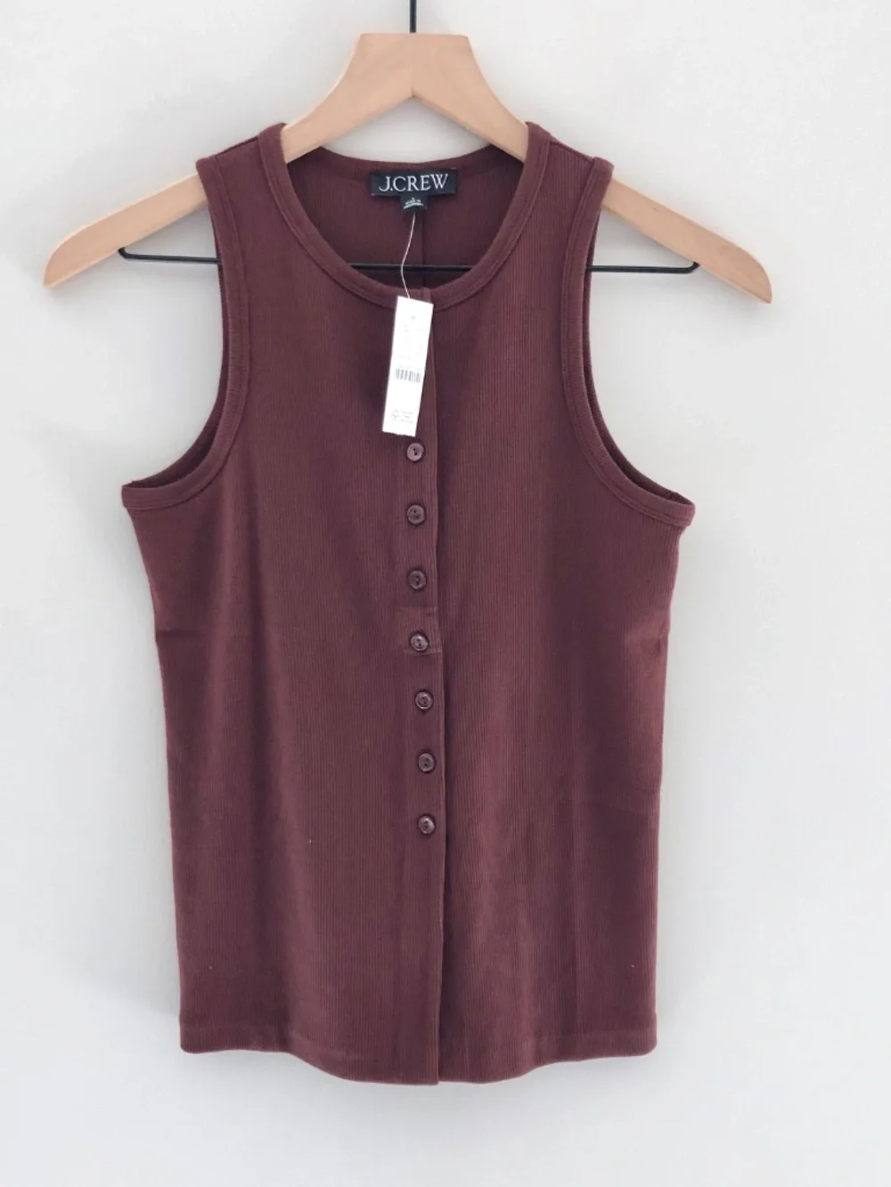 NWT J.Crew Perfect Rib Button-up Shell Top - Picture 3 of 6